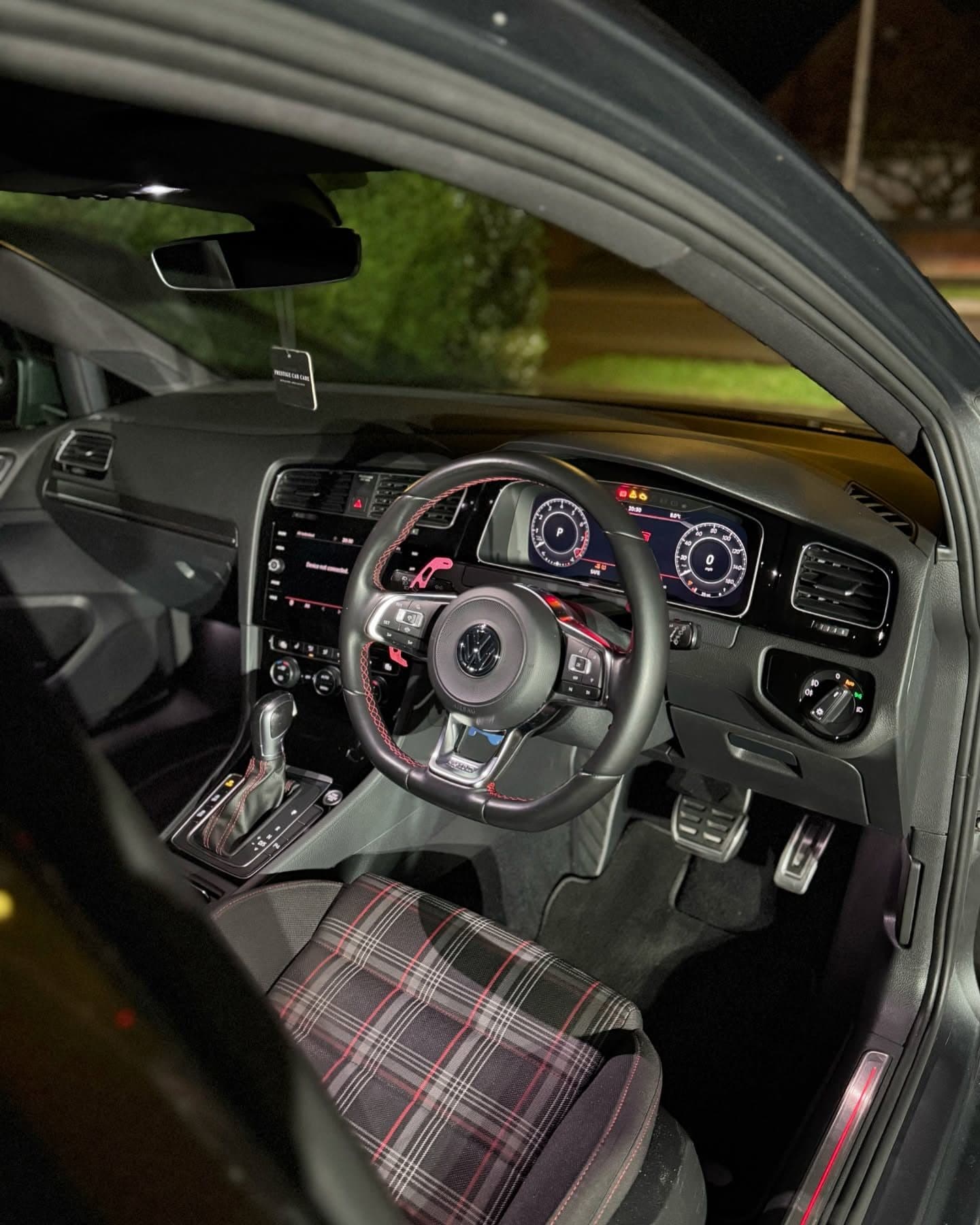 Volkswagen Golf interior after detailing