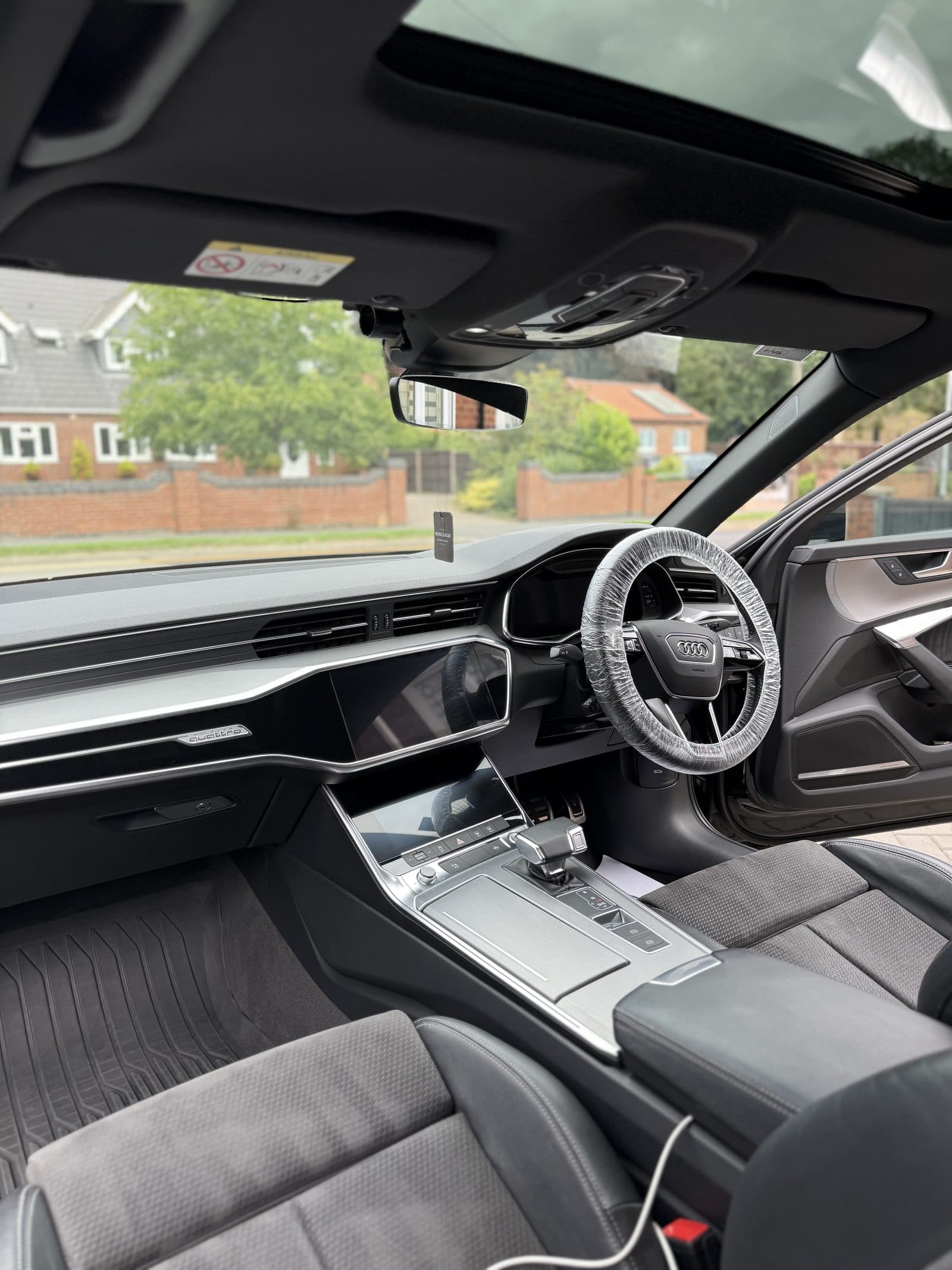 Dashboard and centre console after interior detailing